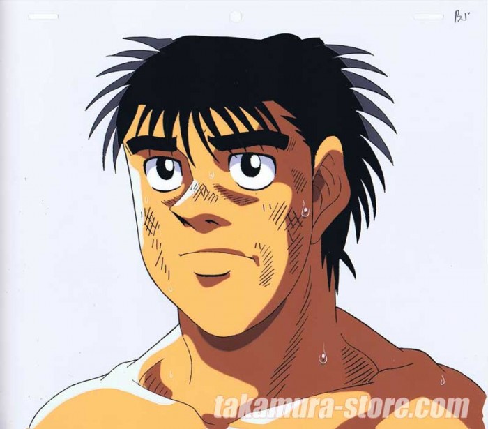 Hajime no Ippo Production Cel Ippo Makunouchi sketch included