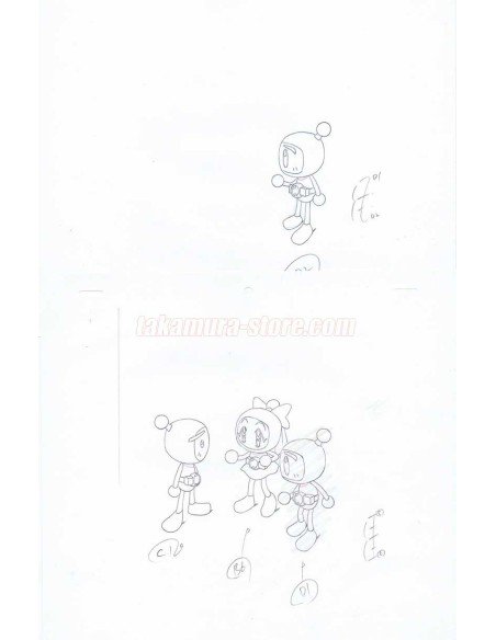 Bomber Man set of sketches