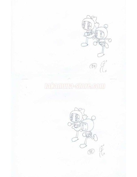 Bomber Man set of sketches