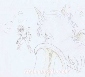 Saint Seiya set of 2 sketches