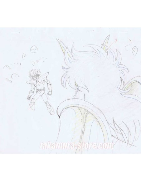 Saint Seiya/chevaliers du zodiac lot de 2 crayonnés