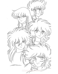 Model sheets Saint Seiya Araki/Himeno set 1 2
