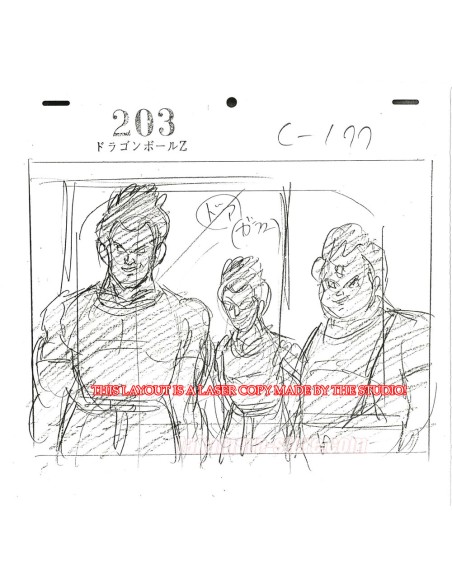 Dragon Ball Z set of original sketches