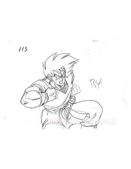 Dragon Ball Z Goku Fighting Sketches