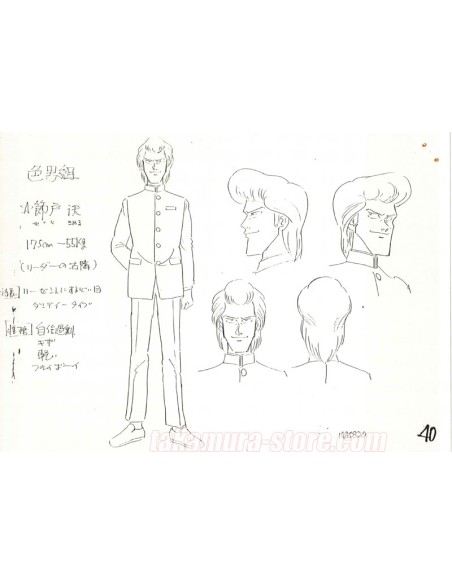 Kimengumi Highschool model sheets