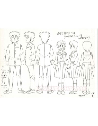 Kimengumi Highschool model sheets