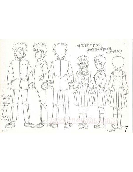 Kimengumi Highschool model sheets