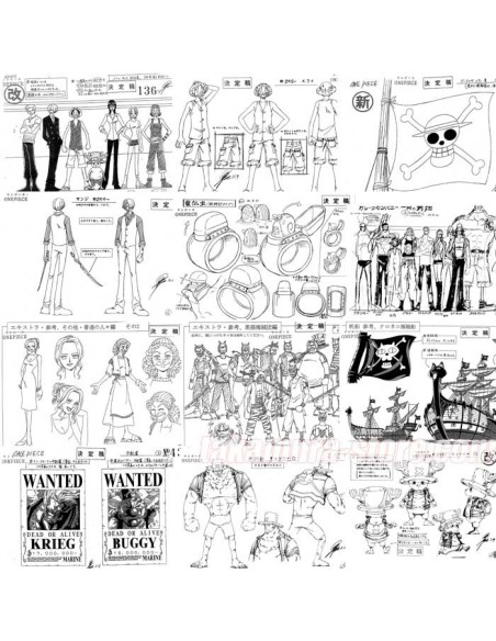 One piece episodes mix model sheets