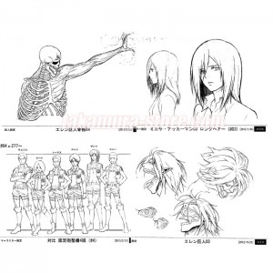 Model Sheets Attack on Titan