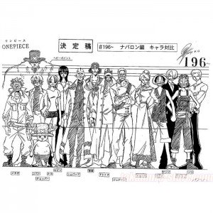 One piece model sheet episode195-199