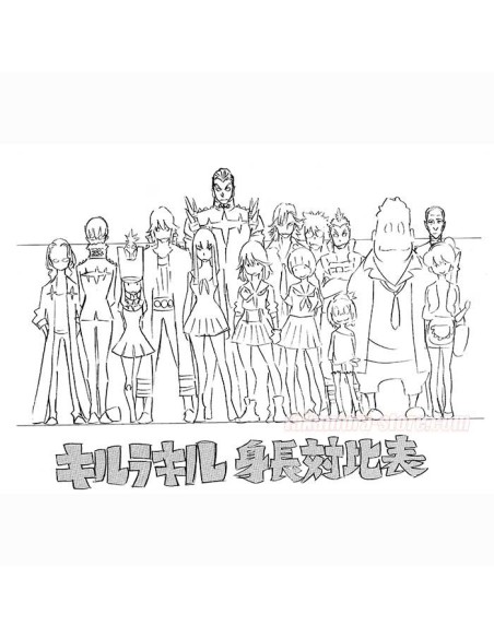 Kill la kill characters Model Sheet 1