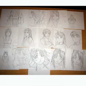 Copies sketches_love hina_130 pages
