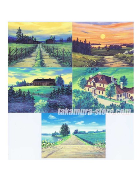 Postcards set of 5 + stickers