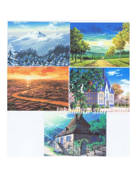 Postcards set of 5 + stickers