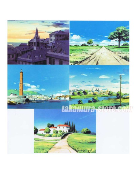 lot de 5 cartes postales + autocollants
