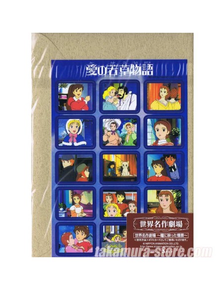 lot de 5 cartes postales + autocollants