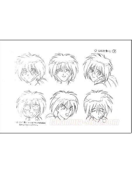 Kenshin model sheet - 14 pages