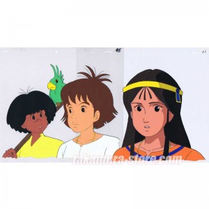 The Mysterious Cities of Gold anime cel